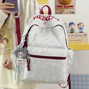 Casual printed backpack for women, lightweight large capacity school bag, stylish.