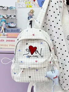 Japanese Ins style casual plaid backpack for women student cute school bag travel bag new bag