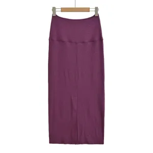 Elegante High-Waist Straight Midi-Rock für Damen, bequemer lässiger einfarbiger langer Rock.