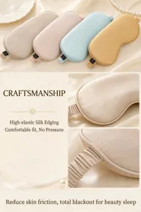 19M/M Pure Silk Sleep Mask Breathable Soft Eye Shade for Comfortable Travel Sleep Care