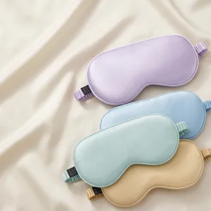 Pure mulberry silk sleep mask for ultimate comfort, total blackout and breathable rest.