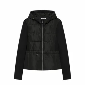 Piumino Invernale con Cappuccio da Donna Casual Manica Lunga Chiusura Lampo Trapuntato Capospalla Caldo Moda Commute Cappotto
