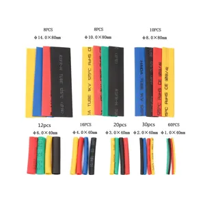 Kit 164 pezzi guaina termoretraibile assortimento tubi isolanti per cavi elettrici