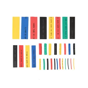 Vista dettagliata dell'assortimento di tubi termoretraibili ignifughi multicolore 164p.