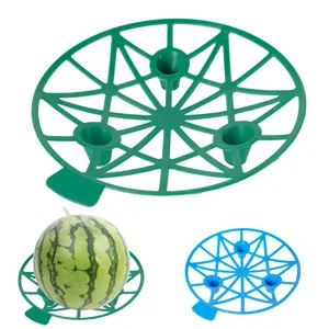 Garden Fruit Tray Plastic Watermelon Support Stand Grid Plant Protector Green Blue