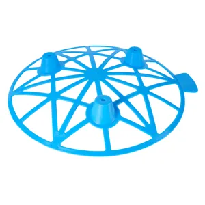 Blue plastic garden fruit support tray, watermelon cradle, rot-proof agriculture tool.