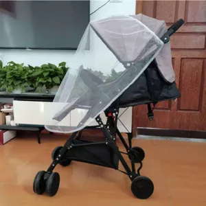 Full cover baby stroller mosquito net breathable mesh insect protection for infant pushchair
