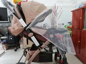 Full cover baby stroller mosquito net mesh breathable universal pram insect protector.