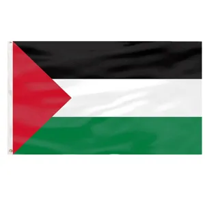 Buy Palestine flag 90x150cm durable polyester national flag with brass grommets.