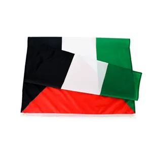 Palestinian Flag 90x150cm Polyester National Flag with Brass Grommets for Outdoor Use