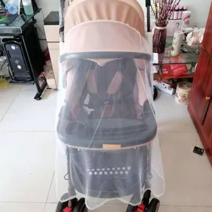 Full cover baby stroller mosquito net breathable mesh pram insect protector shield cover