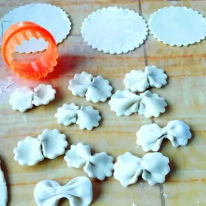 Plastic baking cookie cutter set for pastry fondant and DIY cake decorating kitchen tools.