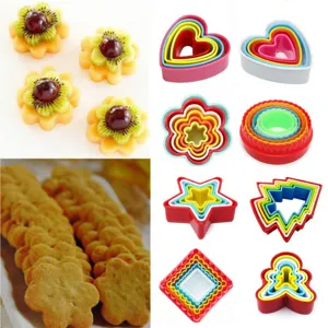 Plastic cookie cutter set baking molds multi-shape pastry fondant decorating tools