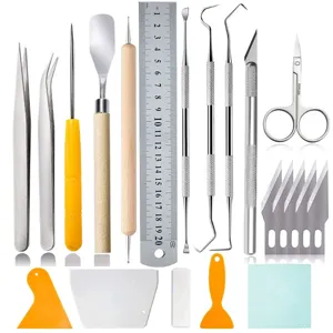 Vinyl Weeding Tool Set Craft Carving Basic Tools Precision Tweezers Spatula Scraper Weeder Craft Hand Tools Set
