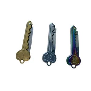 Stainless steel mini key pocket knife, portable outdoor camping folding tool with OK.