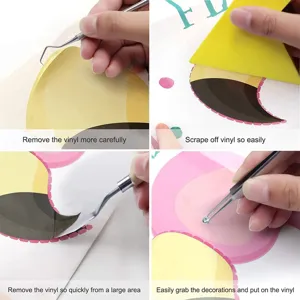Kit de 26 outils de échenillage en vinyle, racloir et pince pour le lettrage DIY et la découpe d'autocollants.