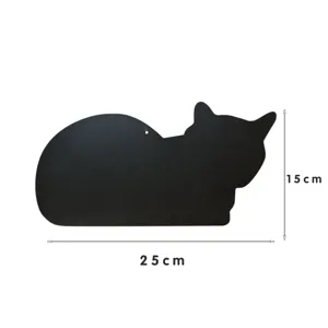 Acrylic cat wall hanging garden sign silhouette ornament for home yard courtyard decor 25x15cm