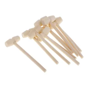 Mini wooden mallets for crafts toys crab seafood hammers wooden tool set of small hammers