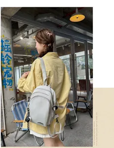 Minimalistischer Nylon Mini Rucksack lässige leichte Umhängetasche für Damen Alltag
