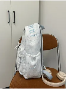 Korean style star print backpack large capacity casual school bag for students lightweight