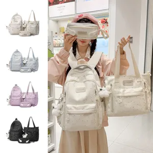Sternenhimmel Rucksack Set für Schüler modische mehrteilige Schultasche für Damen Alltag