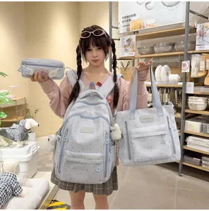 Niedliches Sternenhimmel Rucksack 3er Set für Mädchen schule leicht und praktisch