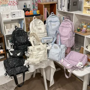 Schulranzen Set sternenmuster rucksack tasche federmappe süsses set für mädchen