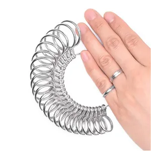 Metal US standaard ringmaat meting meetinstrument set voor de maat 0 tot 13 stuks