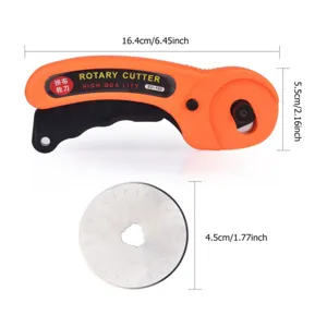 Rotary cutter 45mm Stoff Leder Schneidewerkzeug mit ergonomischem Griff und runder Klinge.