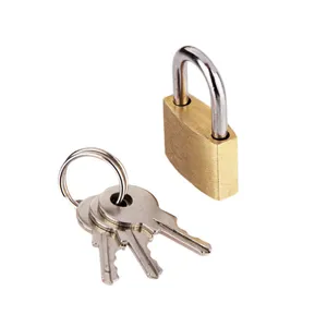 Mini Brass Padlock Small Metal Lock With Three Keys For Luggage Mailbox Cabinet Home Security Hardware
