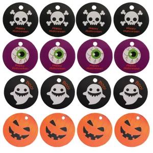Ετικέτες Δώρων Halloween Χάρτινες Κρεμαστές Ετικέτες Κάρτες Σφράγισης Συσκευασίας Μπισκότων Ψησίματος Προμήθειες Διακόσμησης Πάρτι