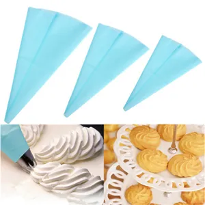Manga Pastelera Reutilizable de EVA Decoración de Pasteles Glaseado Herramienta de Cocina para Galletas Crema Azul Claro