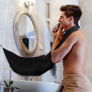 Men Haircut Cape Beard Catcher Bib Waterproof Salon Barber Apron Shaving Cloth With Suction Cups Household Cleaning Tools