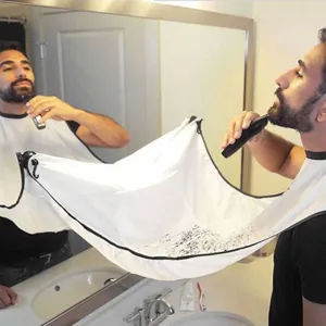 Beard Catcher Bib for Men Shaving Apron Salon Hair Catch Cape with Suction Cups Detail
