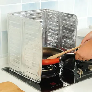 Pare-feu en feuille d'aluminium pour cuisinière à gaz, écran anti-éclaboussures de cuisine.