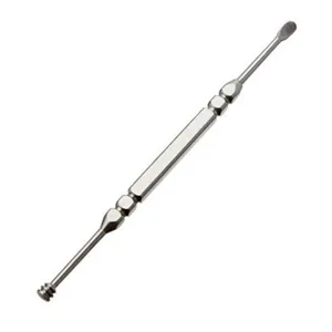 Stainless steel double-ended ear pick spoon spiral earwax removal tool 94mm for kids