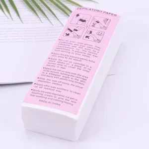 Non-woven depilatory paper waxing strips hair removal paper for smooth skin care use.