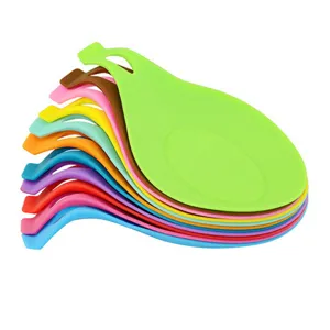 Repose cuillère en silicone coloré résistant à la chaleur ustensile de cuisine louche