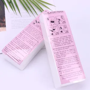 Professional disposable non-woven depilatory paper for hair removal wax strips and body care.