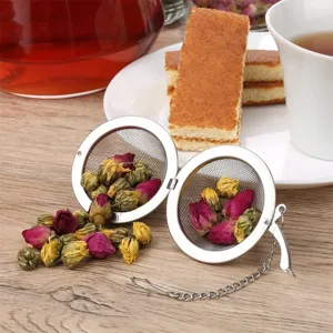 Infuseur à thé en acier inoxydable passoire à thé mailles fines avec chaîne cuisine.