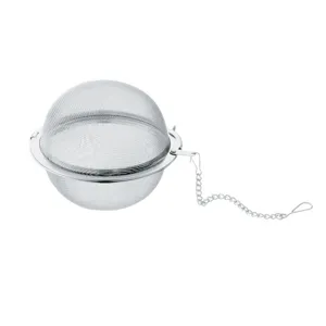 Boule à thé passoire en acier inoxydable maille fine filtre feuille en vrac crochet chaîne