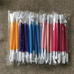 Ensemble de 8 outils de modelage pour fleurs en fondant plastique sculpture argile pâtisserie