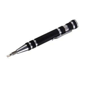 Pocket multi screwdriver tool detail view, portable aluminum alloy design for precise maintenance.
