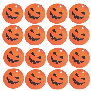 Ετικέτες δώρου κολοκύθας Halloween στρογγυλές χάρτινες για γιορτινή διακόσμηση