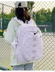 Mochila casual deportiva con patrón de estrellas, gran capacidad para uso diario.