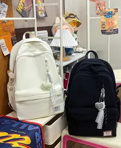 Minimalist large capacity student backpack casual travel nylon school bag for men and women