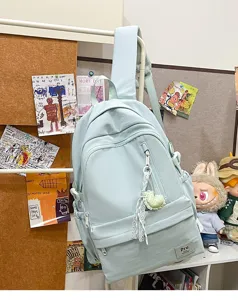 Minimalist large capacity school travel backpack detail view for students daily use