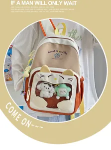 Zaino itabag carino con orecchie di gatto giapponese grande capacità per studenti