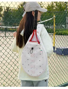 Mochila ligera para raqueta de tenis con diseño de estrellas estilo deportivo para mujer