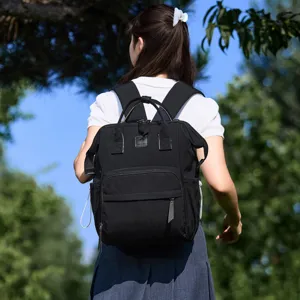 Fashionable large capacity waterproof diaper mommy backpack for modern mothers traveling easily.